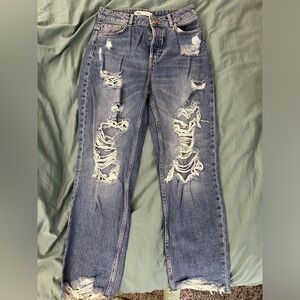 Zara super distressed jeans